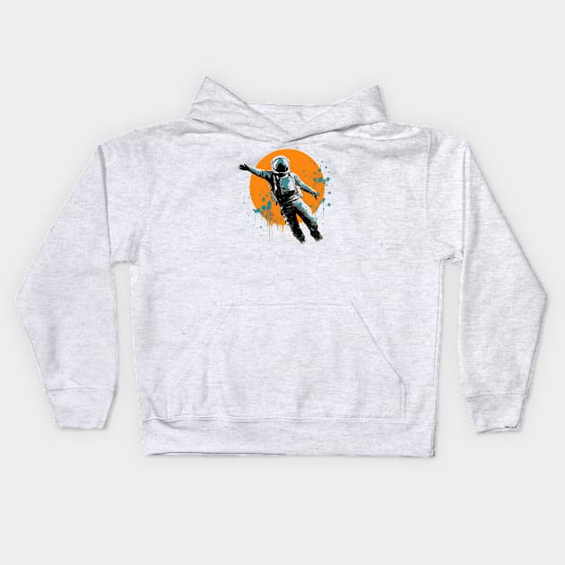 Major Tom, Astronaut Kids Hoodie by MythicLegendsDigital